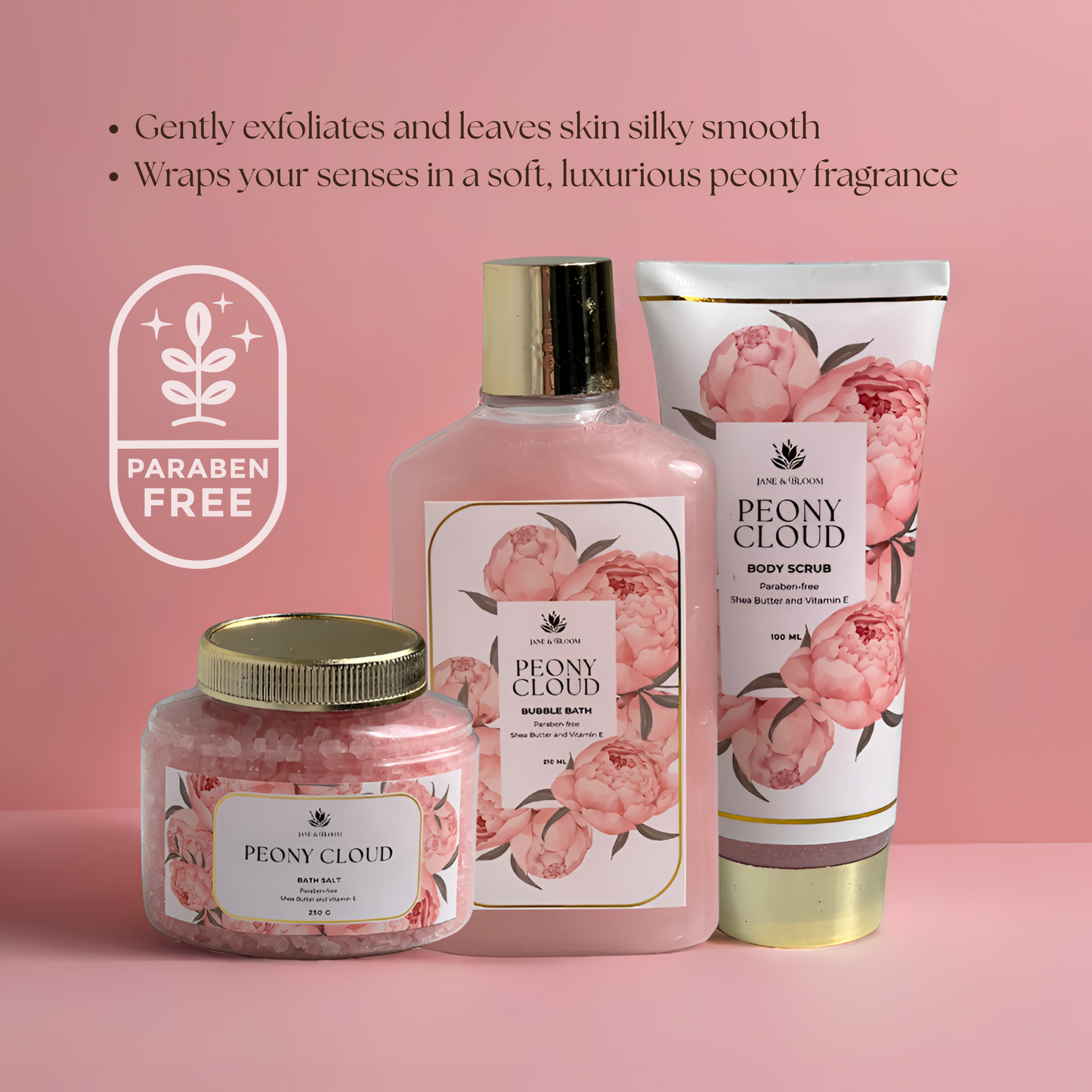 Spa Gift Basket - Peony Cloud - Premium Pink