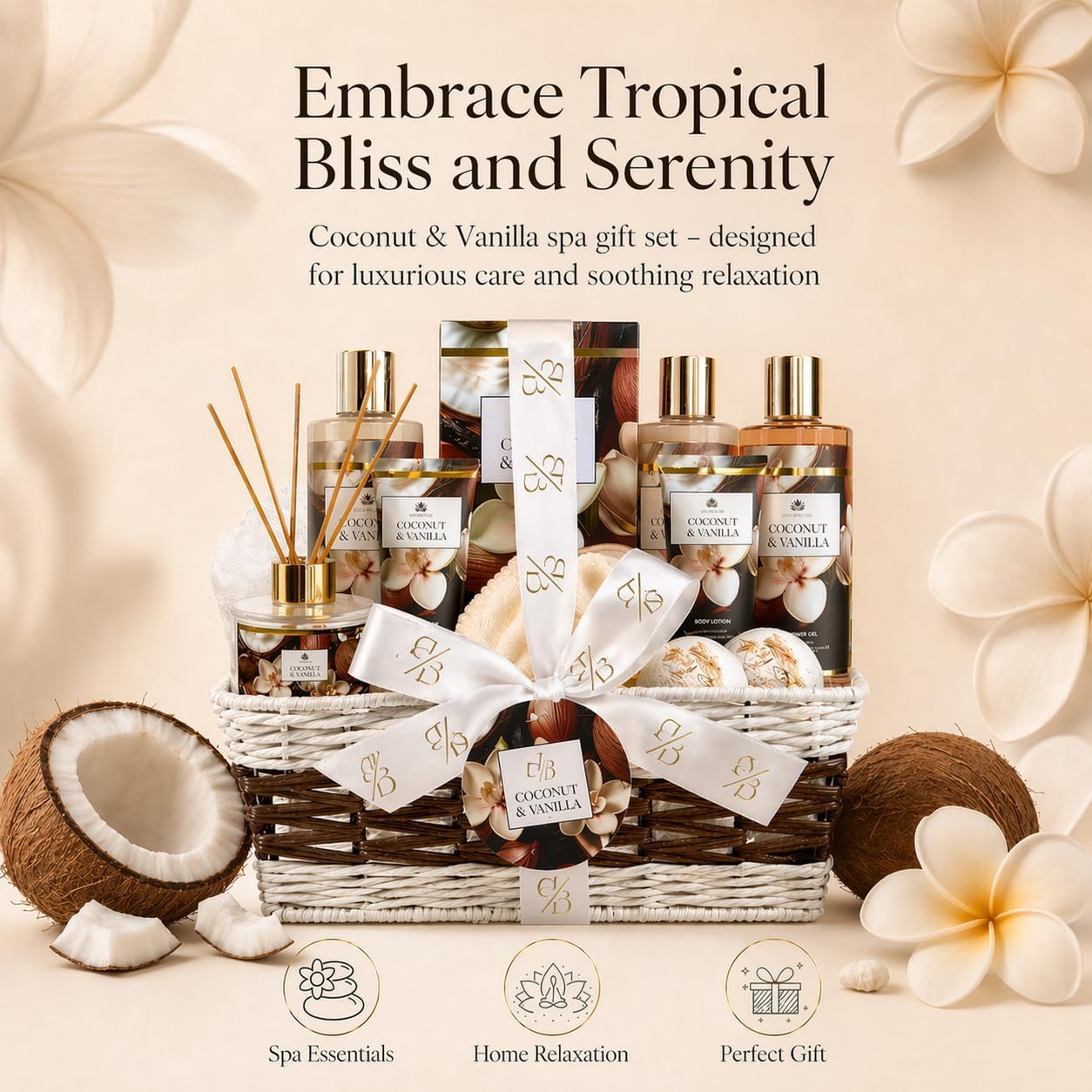 Coconut & Vanilla Luxury Spa Gift Basket